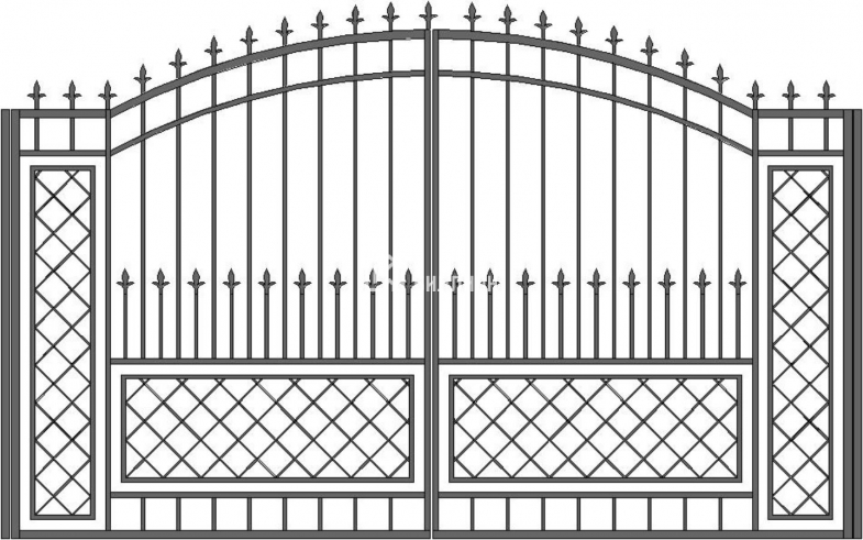 Ворота кованые №4 (без обшивки)